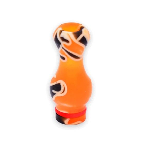 Drip-Tip-510-Vase-en-Résine-Epoxy-Orange-Noir-1