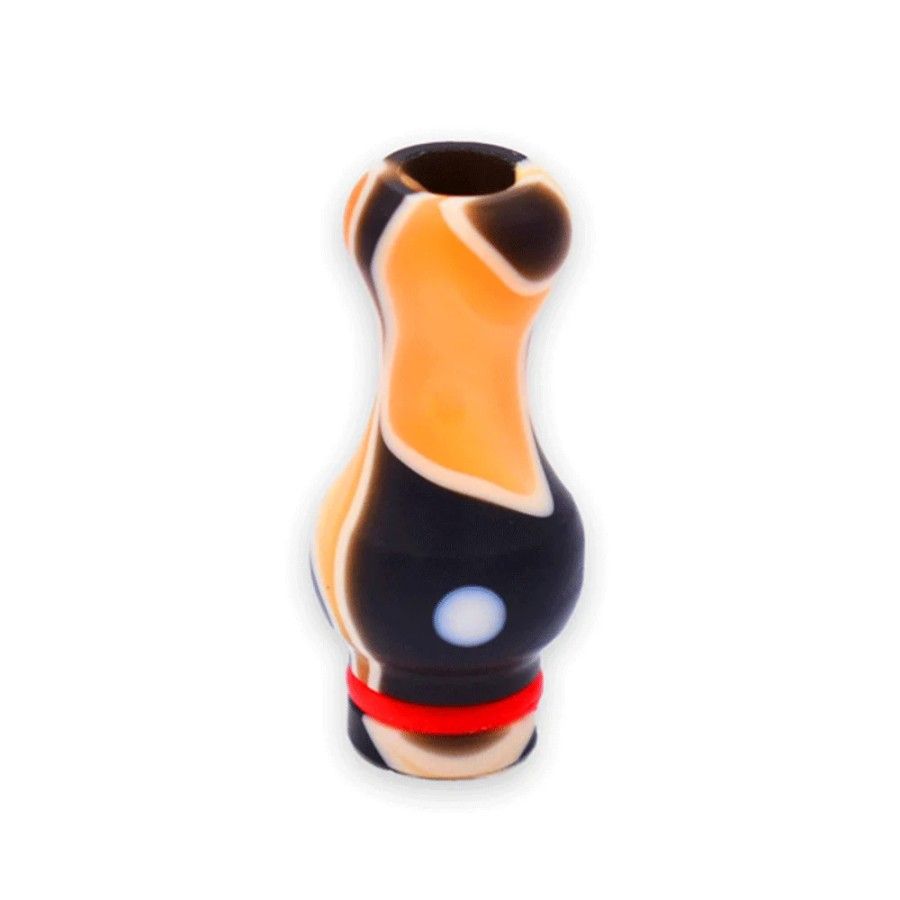 Drip-Tip-510-Vase-en-Résine-Epoxy-Orange-Noir-2