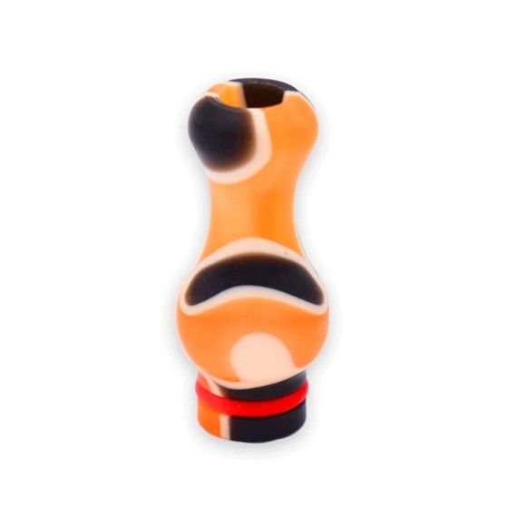 Drip-Tip-510-Vase-en-Résine-Epoxy-Orange-Noir-3