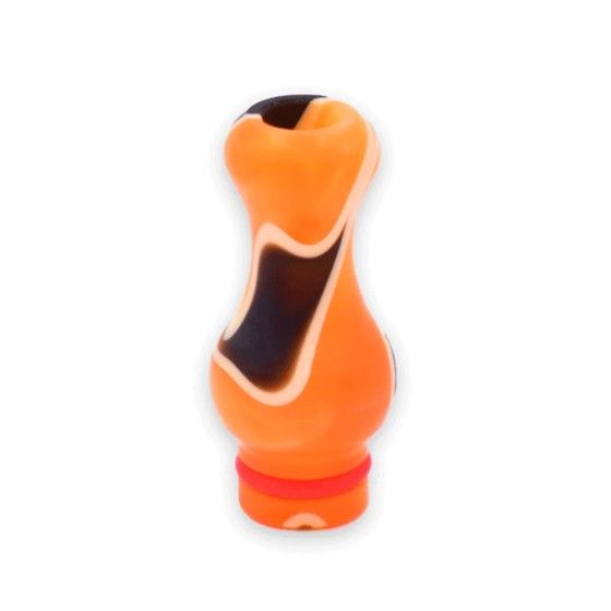 Drip-Tip-510-Vase-in-Resin-Epoxy-Orange-Black-4