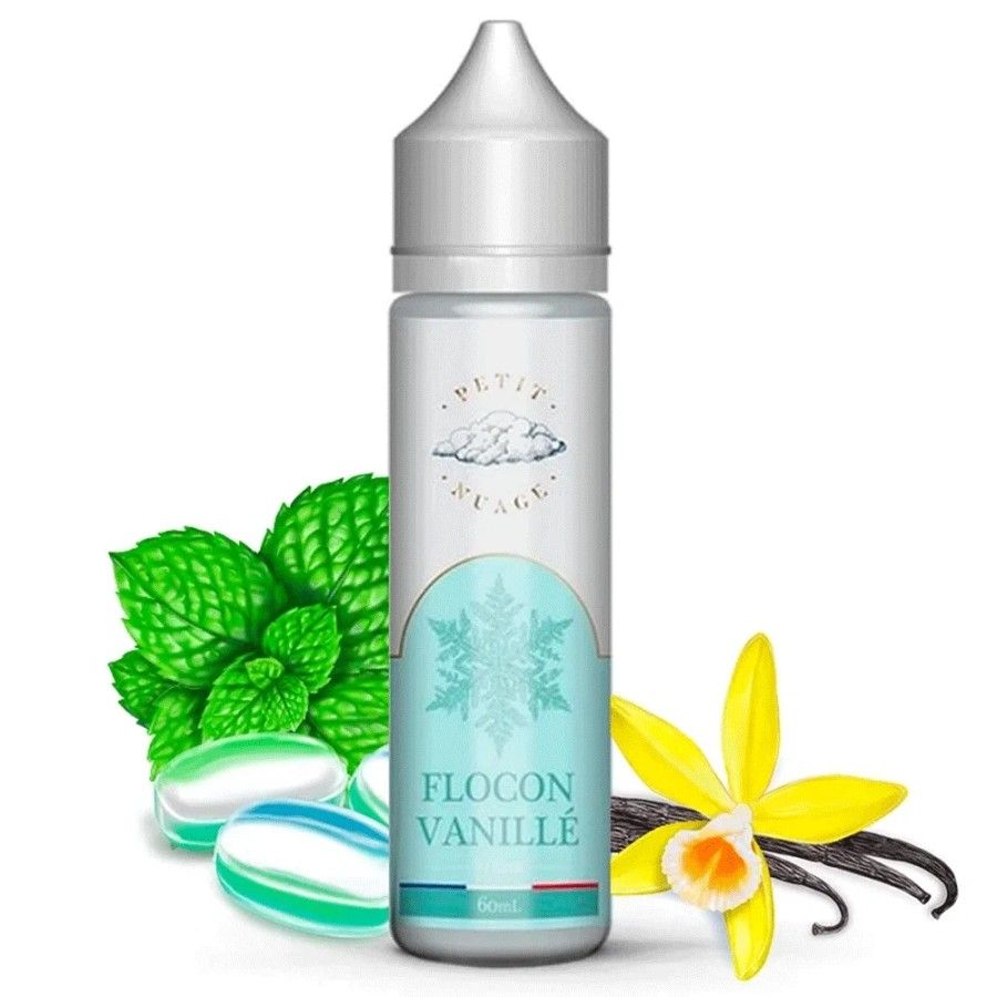 E-liquid Flocon Vanillé 50ml - une  Douceur hivernale avec 50ml de délice ! ❄️