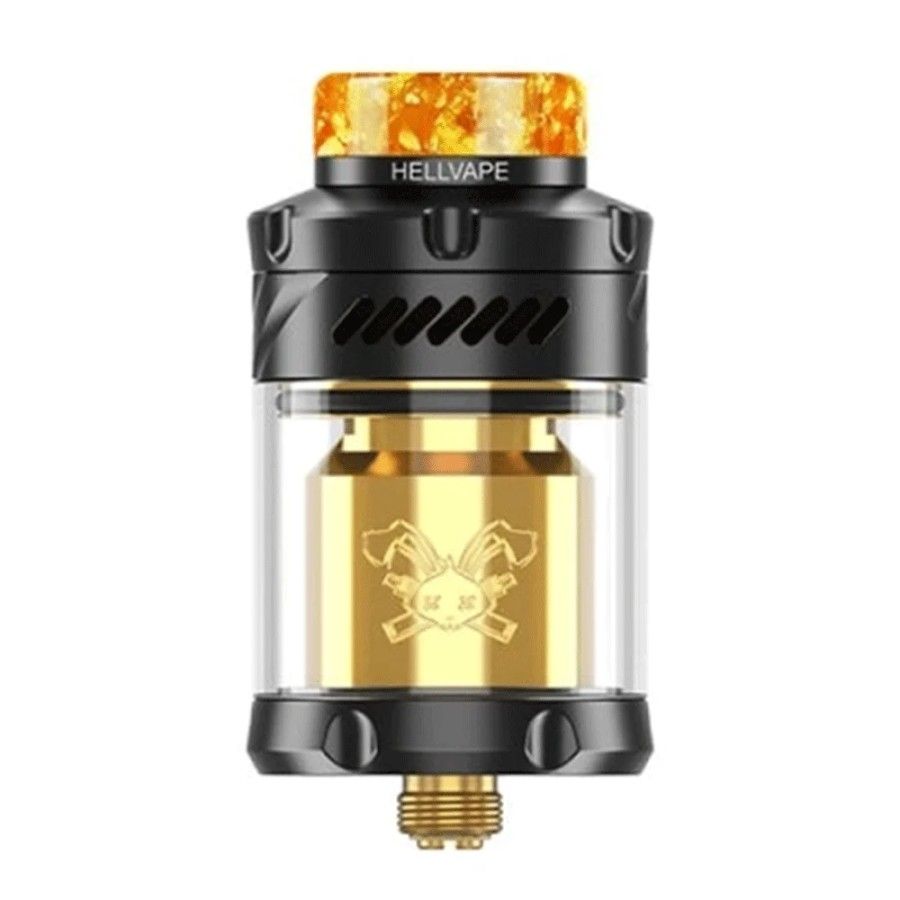 Dead Rabbit V3 RTA 6th Anniversary Hellvape - Performance inégalée, vue avant. Découvrez l'excellence en vaping!