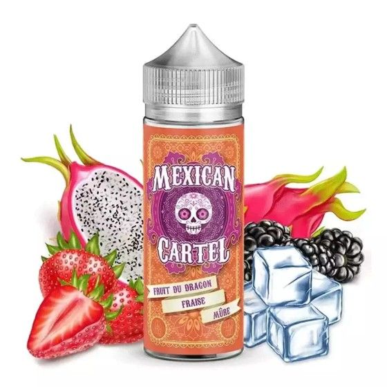 🐉🍓🍇 E-liquid Dragon Fruit Strawberry Blackberry 100ml Mexican Cartel
