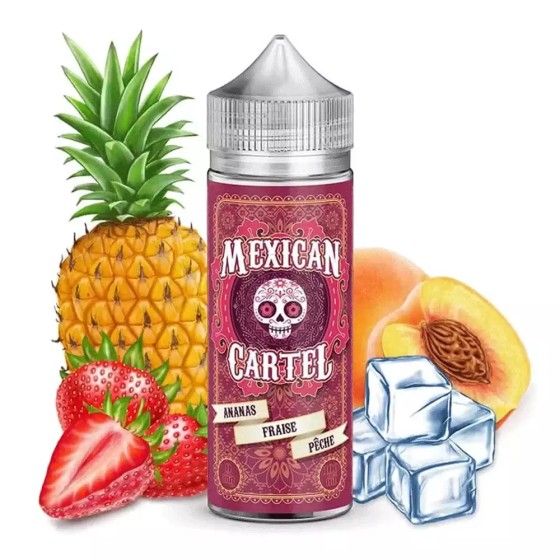 🍍🍓🍑 E-liquid Pineapple Strawberry Peach 100ml Mexican Cartel
