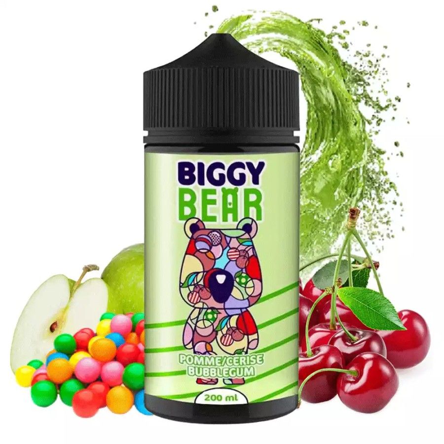 E-liquide Pomme Cerise Bubble Gum 200ml  Biggy Bear Biggy Bear | 22,90 €