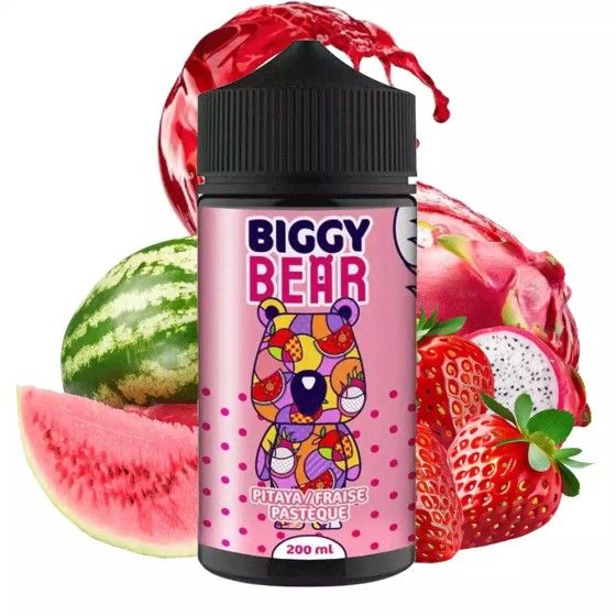 🐉🍓🍉 E-liquide Pitaya Fraise Pastèque 200ml Biggy Bear