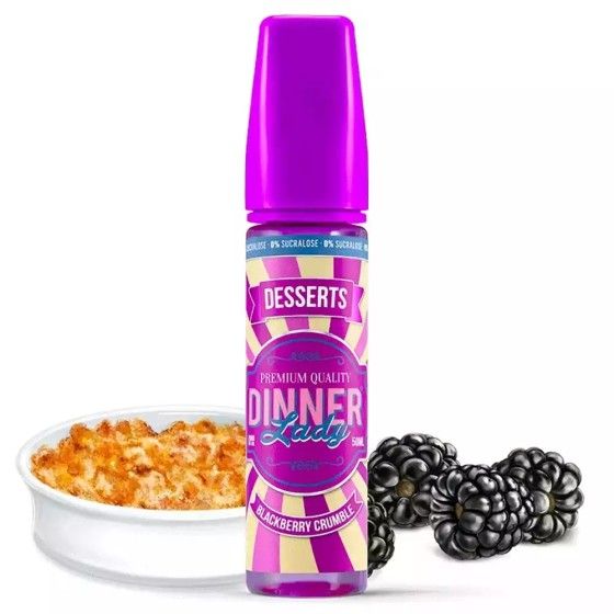 🍇🍰 E-liquid Blackberry Crumble 50ml Dinner Lady