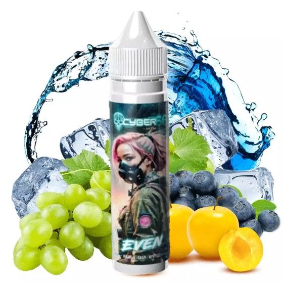 🧃 E-liquide Even 50ml Cyber 66 by Juice 66 - Saveurs myrtille, mirabelle, raisin. 🍇
