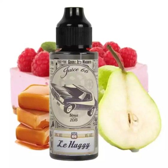 🍐🍮 E-liquide Le Huggy 100ml Vintage by Juice 66 - Poire caramélisée, crème bavaroise