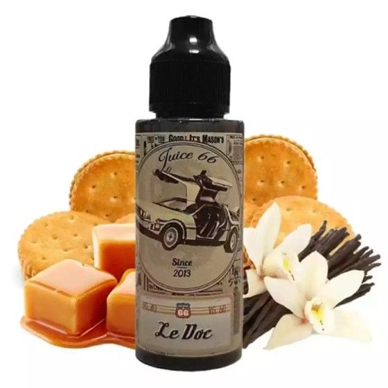 🍪🍦 E-liquide Le Doc 100ml Vintage by Juice 66 - Biscuit à la crème, vanille caramélisée