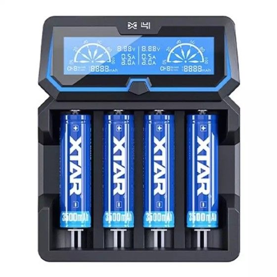 🔋⚡ Charger X4 XTAR - View with batteries