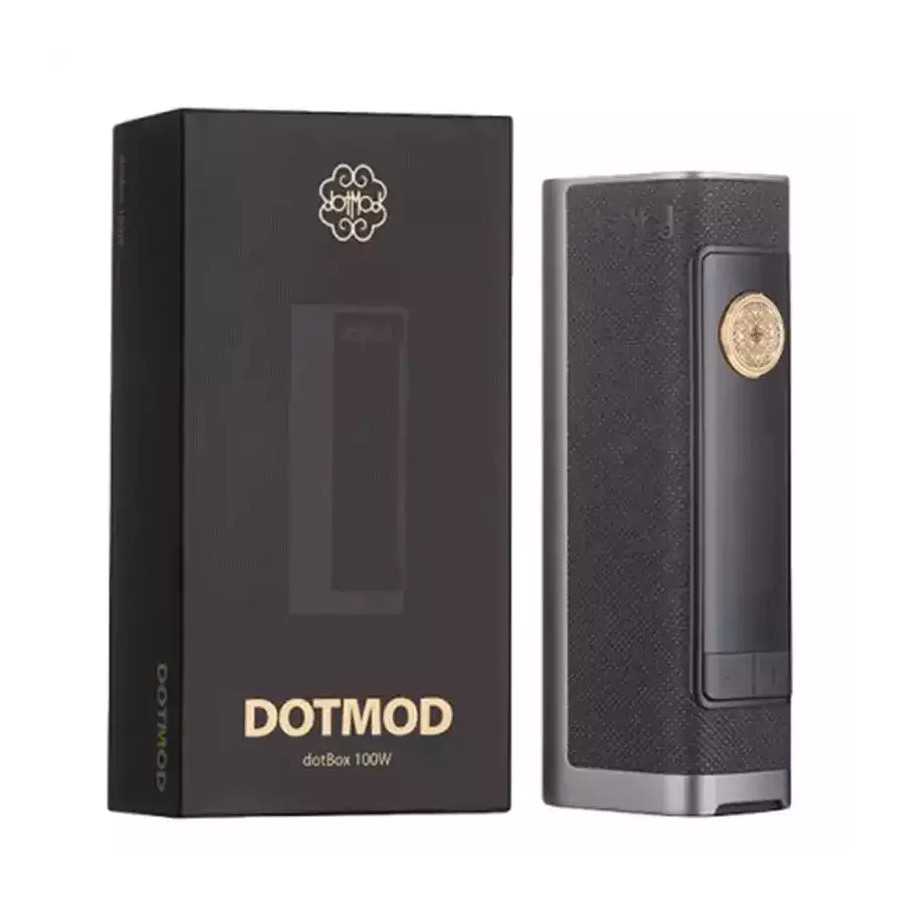 Box Dotbox 100W dotMod Color Black with its box - Elegance and power.