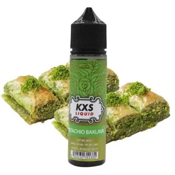 E-liquid Pistachio Baklava 50ml KXS Liquid - exquisite blend of pistachio, hazelnut, and honey.