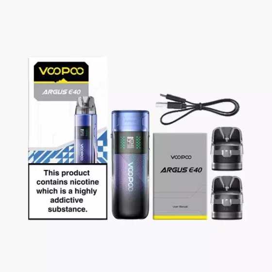 Discover the complete pack of the Argus E40 Pod Voopoo kit for exceptional vaping.