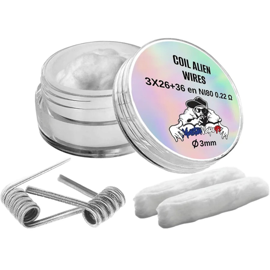 Coil Alien Wires NI80 0.22Ω Master Vape92 pack