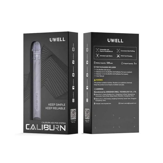 kit-Caliburn-A3S-UWELL-the box