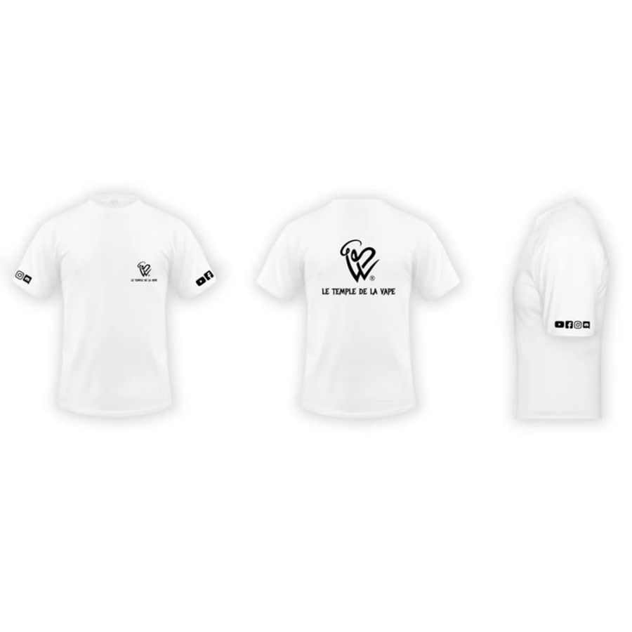 T shirt blanc officiel du Temple de la Vape Le Temple de la Vape | 19,90 €